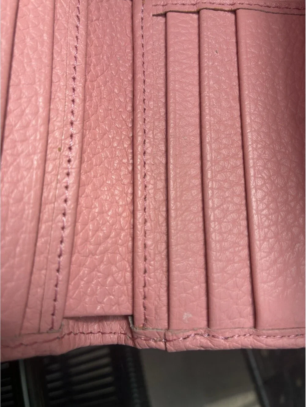 Dooney & Bourke Pink Pebbled Leather Trifold Wallet Coin Zip